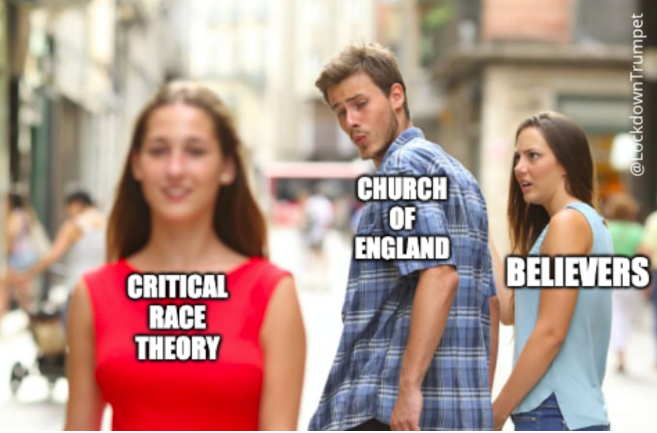 The Woke Church of England in a meme…