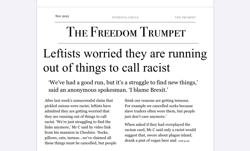 Leftists worried they are running out of things to call racist